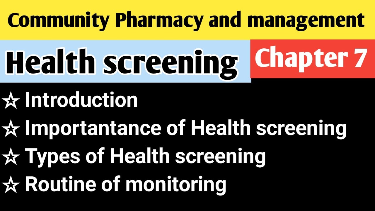 Different Types Of Health Screening