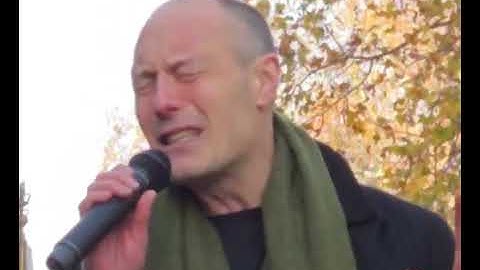 Stand up to Racism antifascist demo 13.12.2025.  Andy, Grenfell Choir.