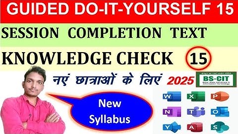 GUIDED DO-IT-YOURSELF SESSION 15 😱| BS-CIT SESSION 8 | kyp session 15 | session 15|doityourself 15