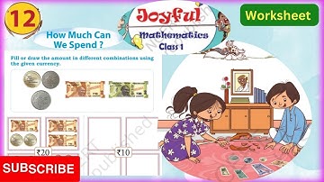 How Much Can We Spend? Chapter-12|Class 1|Worksheet |JOYFUL MATHEMATICS| New NCERT #ncertsolutions