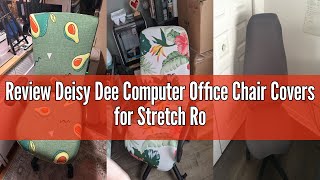 Review Deisy Dee Computer Office Chair Covers for Stretch Rotating Mid Back Chair Slipcovers Cover O
