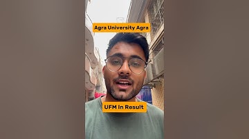 UFM In Result Agra university Agra | how to remove UFM in Result