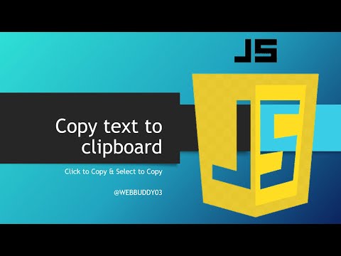 Click to copy & Select to Copy using Javascript 🔥