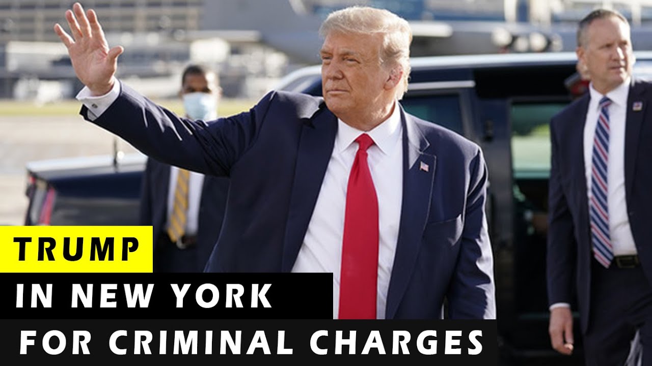 Donald Trump Arrives In New York Ahead Of Court Appearance. - YouTube