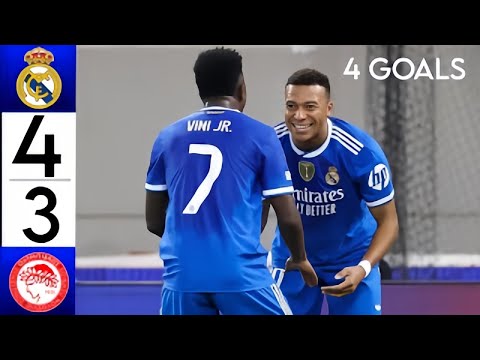 ملخص مباراة ريال مدريد واولمبياكوس 4 3 ملخص كامل اهداف ريال مدريد واولمبياكوس اليوم 