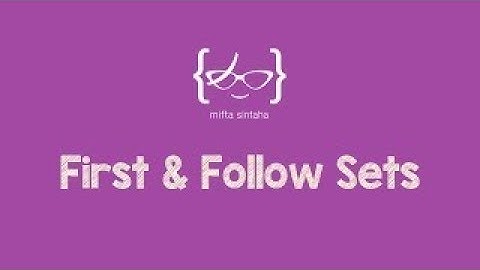 First and follow in compiler design #3