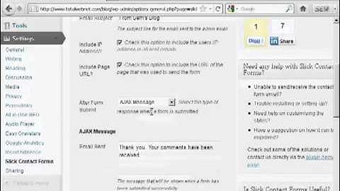 Wordpress 3.2 - How to Install and Use A Contact Form Plugin
