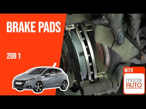 How to replace the front brake pads PEUGEOT 208 1 🚗