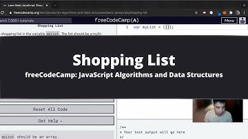 Shopping List (Basic JavaScript) freeCodeCamp tutorial