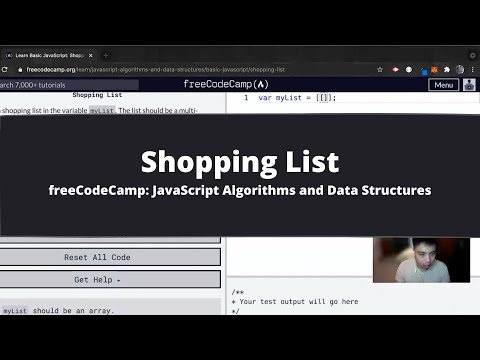 Shopping List (Basic JavaScript) freeCodeCamp tutorial
