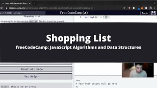 Shopping List (Basic JavaScript) freeCodeCamp tutorial