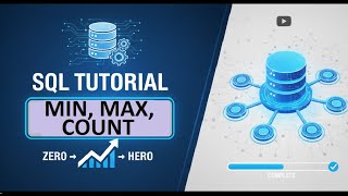 Aggregate function in SQL | Explain about MIN, MAX, COUNT aggregation SQL| SQL Tutorial|In 3 minutes