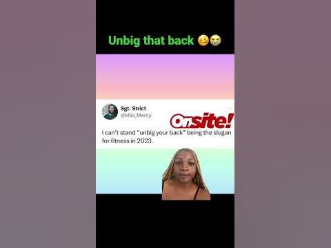 Unbig your back #comment #subscribe #like #share - YouTube