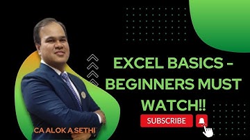 Excel Basics - Beginners Must Watch!!