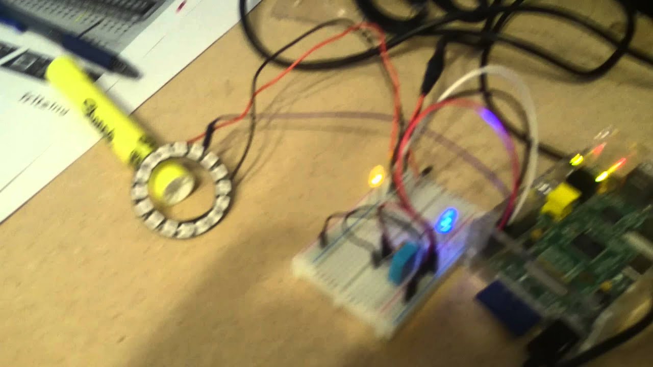 Messing with temp and neopixel via raspberry pi - YouTube