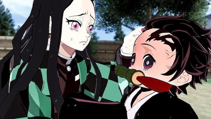 Tanjiro Oni e Nezuko Humana Respondem em Demon Slayer Vr 