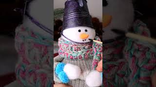 Без шитья Новогодний ⛄ Снеговик своими руками 🎄 #christmas #diy #craft #новогодниеподелки