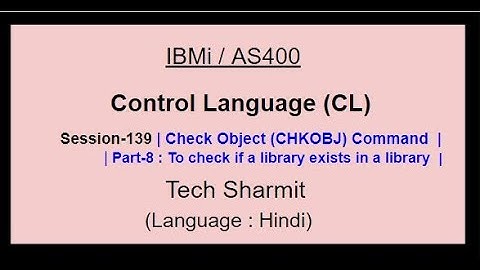 Check Object (CHKOBJ )  command (Part-8)  | IBM i | AS400 | CLLE | cl programming in IBM i  | chkobj