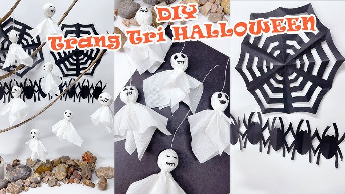 Cắt con nhện Halloween bằng giấy cực dễ / DIY Halloween ...