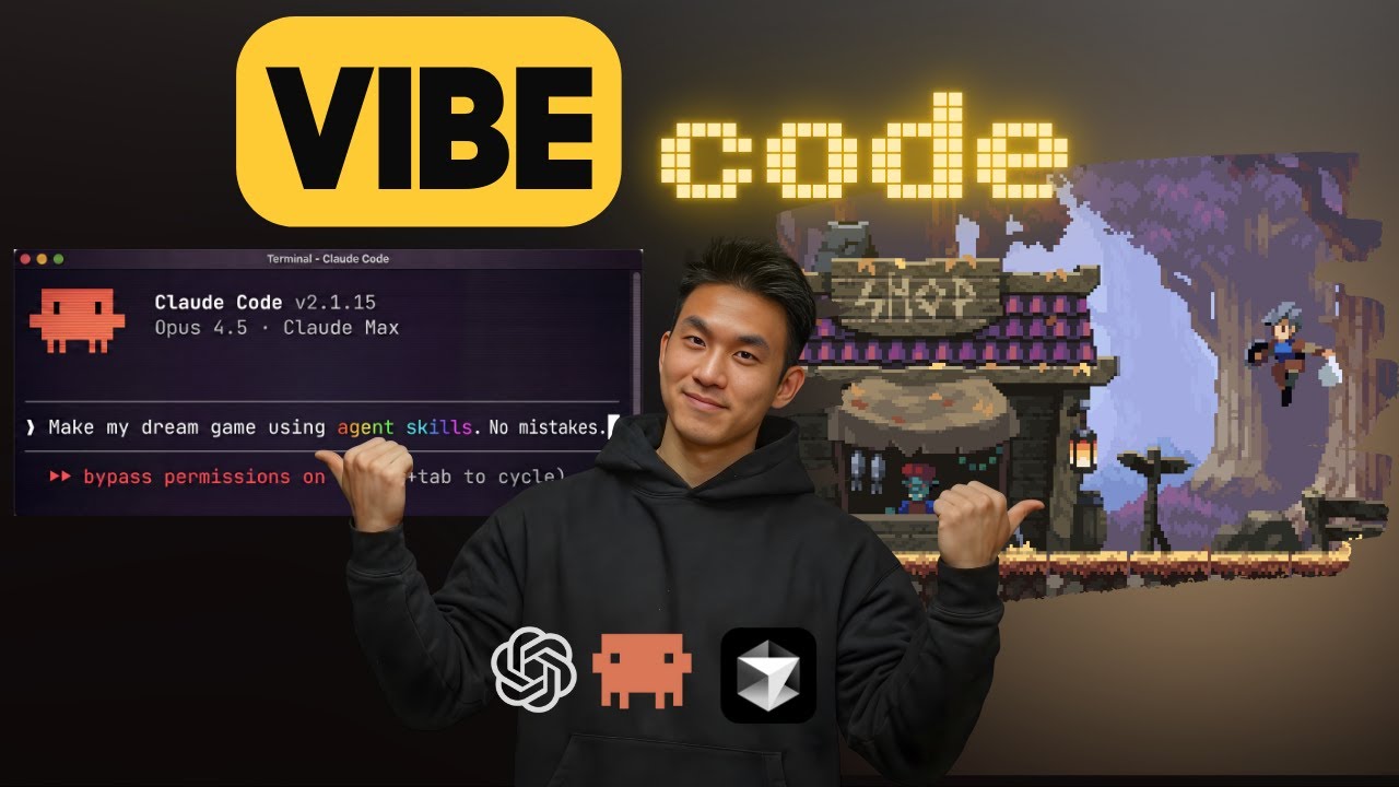 My Claude Code Game Dev Vibe Coding Workflow (Also: Codex CLI + Cursor) - Full Tutorial