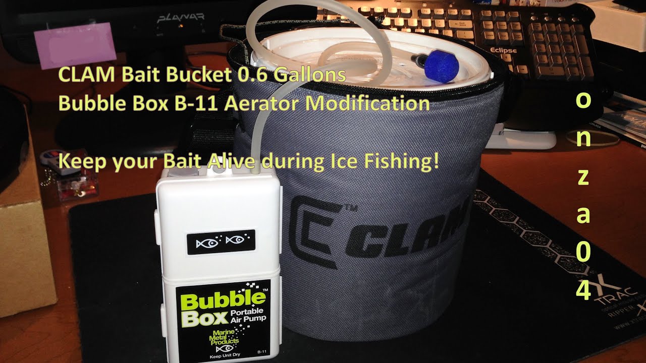 CLAM Bait Bucket Bubble Box B 11 Aerator Mod Ice Fishing by onza04