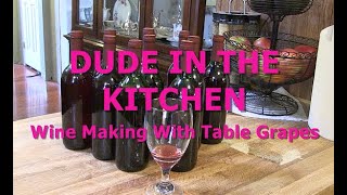 DUDE IN THE KITCHEN - Wine Making With Table Grapes
