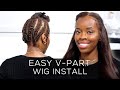 How to Install a V-Part Wig with Leave Out (SUPER EASY)
