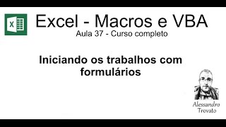 # 37 - Course macros and Excel VBA - Forms