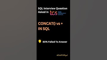 #day 3/100 | 😲 TCS SQL Interview Question: CONCAT vs + | 80% Fail This Simple SQL Question #shorts