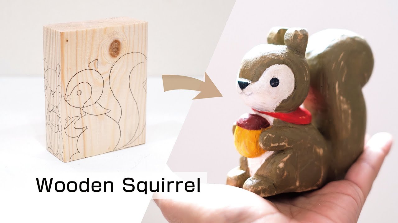 Wooden Squirrel - YouTube