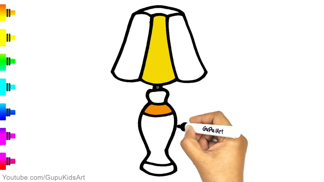 Download Table Lamps Design - Lamp Design Drawings With Colour PNG Image  with No Background - PNGkey.com