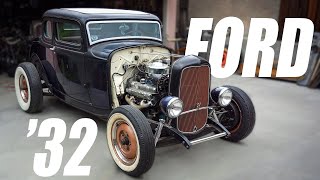 Nailhead Powered ’32 Ford Hot Rod Fires Up For The First Time In Years!