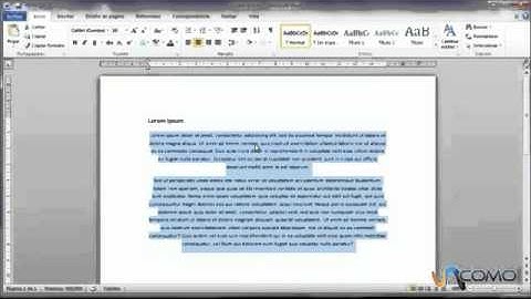 Alinear el texto en el word 2010