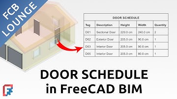 Create Door and Window Schedule in FreeCAD BIM | Reporting Workbench