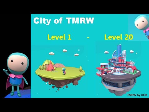 uob tomorrow  New Update  City of TMRW | GAME Progress Level 1 - 20 | TMRW by UOB | Digital Banking