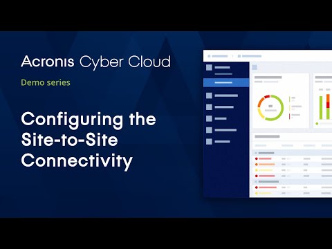 Site-to-Site Connectivity | Acronis Cyber Disaster Recovery Cloud | Acronis Cyber Cloud Demo Series