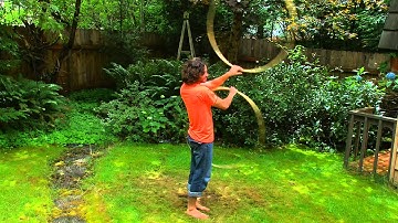Double Twins Hula Hoop Tricks: Weave Jump Through