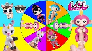 Spinning Wheel Game With Grinch And Fingerlings Untamed Vs Lol Surprise Dolls Hot Toy For Christmas