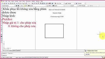 Cách sửa lỗi không xóa được đối tượng trong autocad bằng lệnh pickfirst