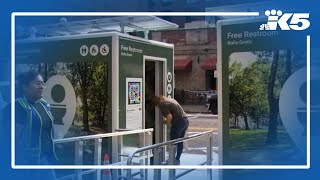 First Test For Seattles New Public Restrooms Vandalism