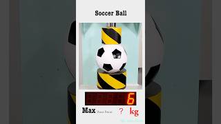 💥10000kg CRUSHES Soccer Ball! Real-time Force Meter → Survive? | #MaterialScience #hydraulic #ball