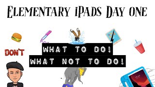 Elementary school iPad rules and safety video for the first day!