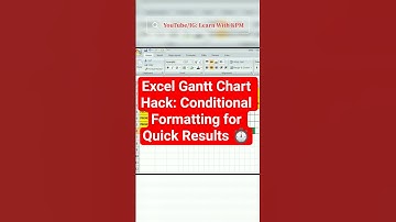 Excel Gantt Chart Hack: Conditional Formatting for Quick Results ⏱️ #excel #viral #shorts