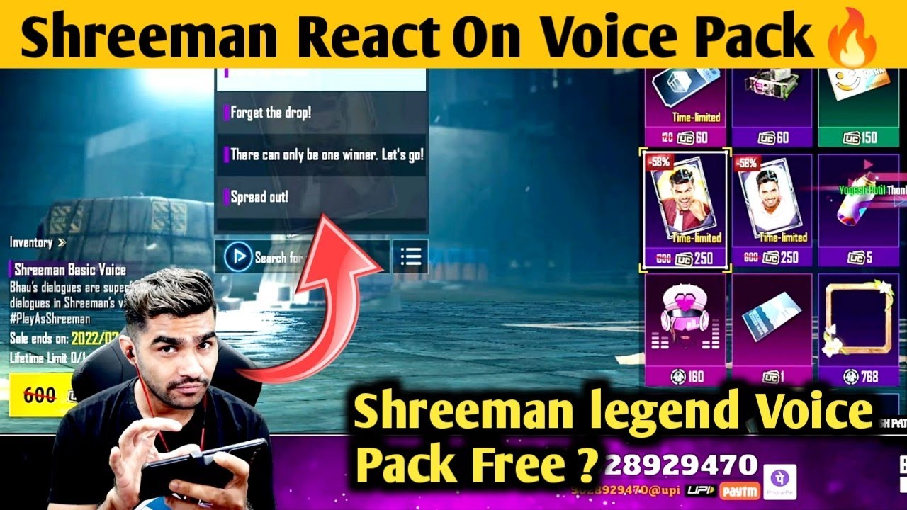 Shreeman legend react on voice pack 🔥 | Shreeman legend voice pack free ...