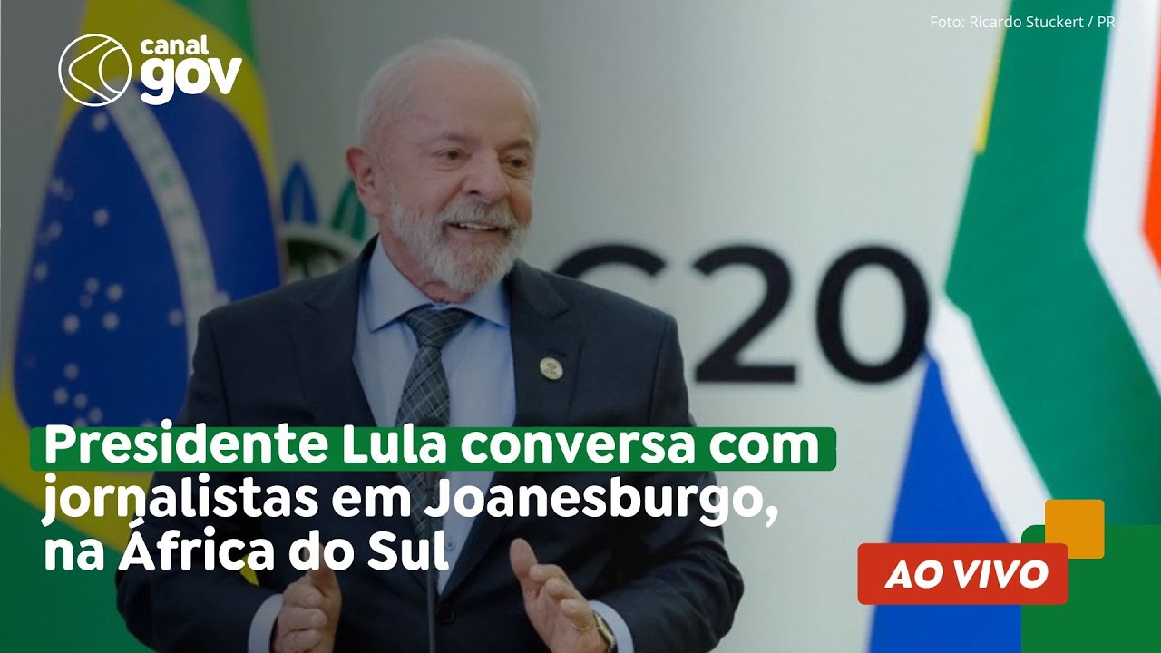 🔴 Presidente Lula conversa com jornalistas em Joanesburgo, na África do Sul