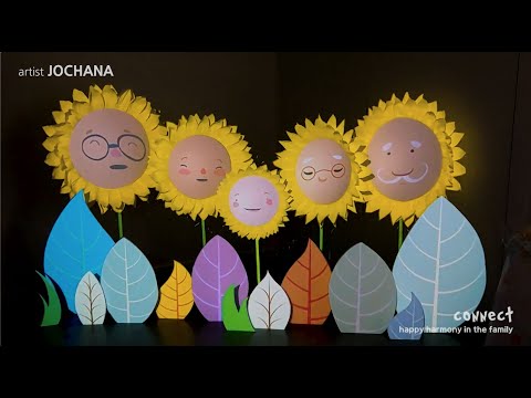 [CONNECT : happy harmony in the family ] _ Paper Art + Interactive Projection mapping _ 202108