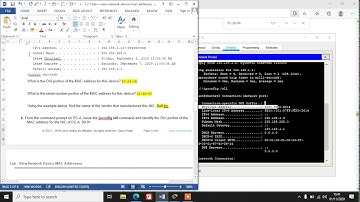 7.2.7 Lab - View Network Device MAC Address