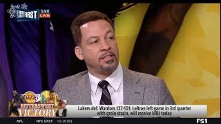 Chris Broussard Reacts to Lebron injured, Lakers def Warriors
