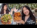 4 COURSE CHEAT MEAL challenge ft. my boyfriend! (inspired by tiktok lol)