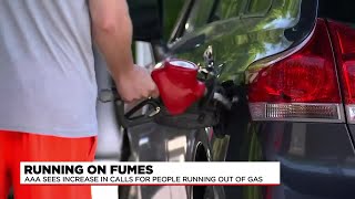 AAA receiving more calls for cars running out of gas